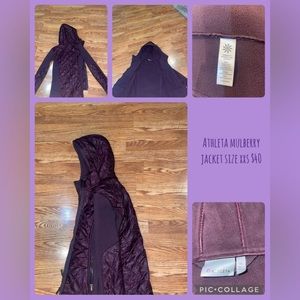 Athleta jacket mulberry purple xxs